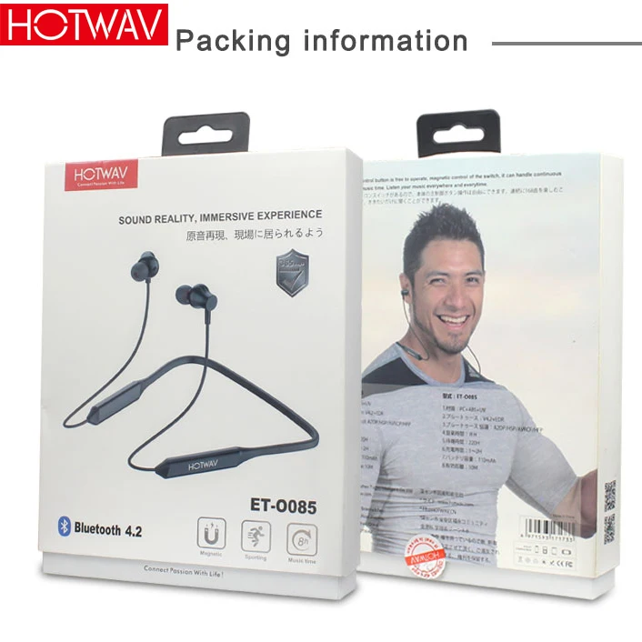 

HOTWAV Sport Bluetooth Earphone Wireless magnetic neckband earbuds rema stereo headphone with mic for xs iphone 7 8 plus samsung