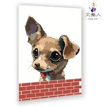 Мультфильм животных детей diy цифровая картина маслом с комплектами для обучения номер окраски адаптироваться к украшению детской комнаты