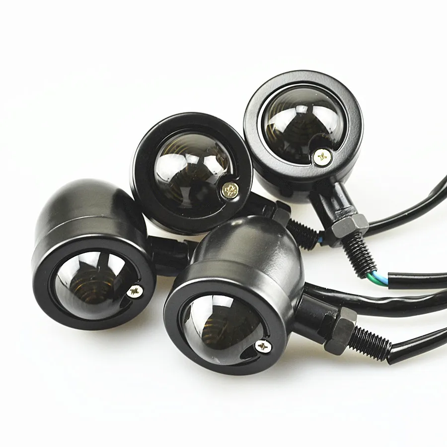 

4x Motorcycle Bulb Bullet Turn Signal Light Indicator Case For Harley Yamaha Honda Kawasaki Suzuki