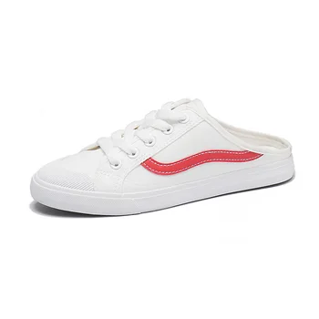 

Women Walking Shoes Half Sneakers Low To Help Flat Shallow Mouth Sport Shoes For