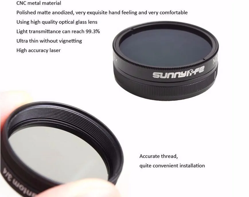 DJI Phantom 4 Filter Phantom 3 Filter Waterproof Coating ND Light Can Be Reduced And Ajusted CPL Polarizing Filter UV Threaded