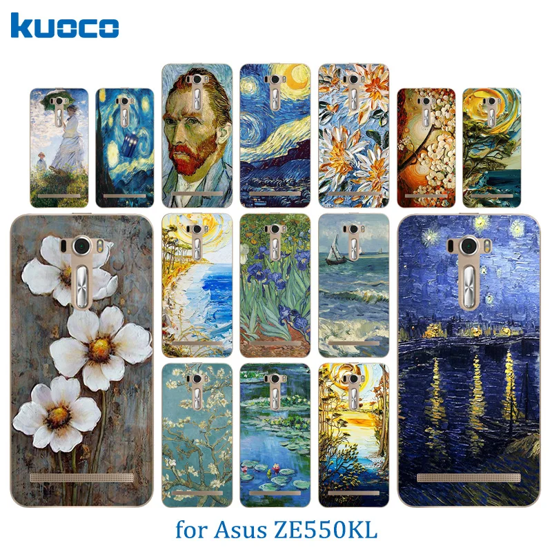 

Soft TPU Case for Asus ZenFone 2 Laser ZE550KL 5.5inch Case Van Gogh Pattern Cover for Asus Zenfone 2 Laser Ze551kl Z00LD