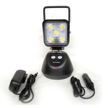 

High quality Handle 12V24V 15w portable rechargeable led work light spot flood lights Euro type 220V plug with Magnet base