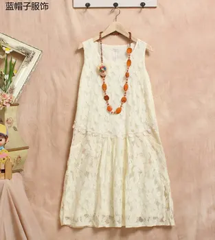 

vestido azul loose dress linen vestidos de renda femininos hippie lolita lace patchwork bayan elbise boho chic combinaison femme