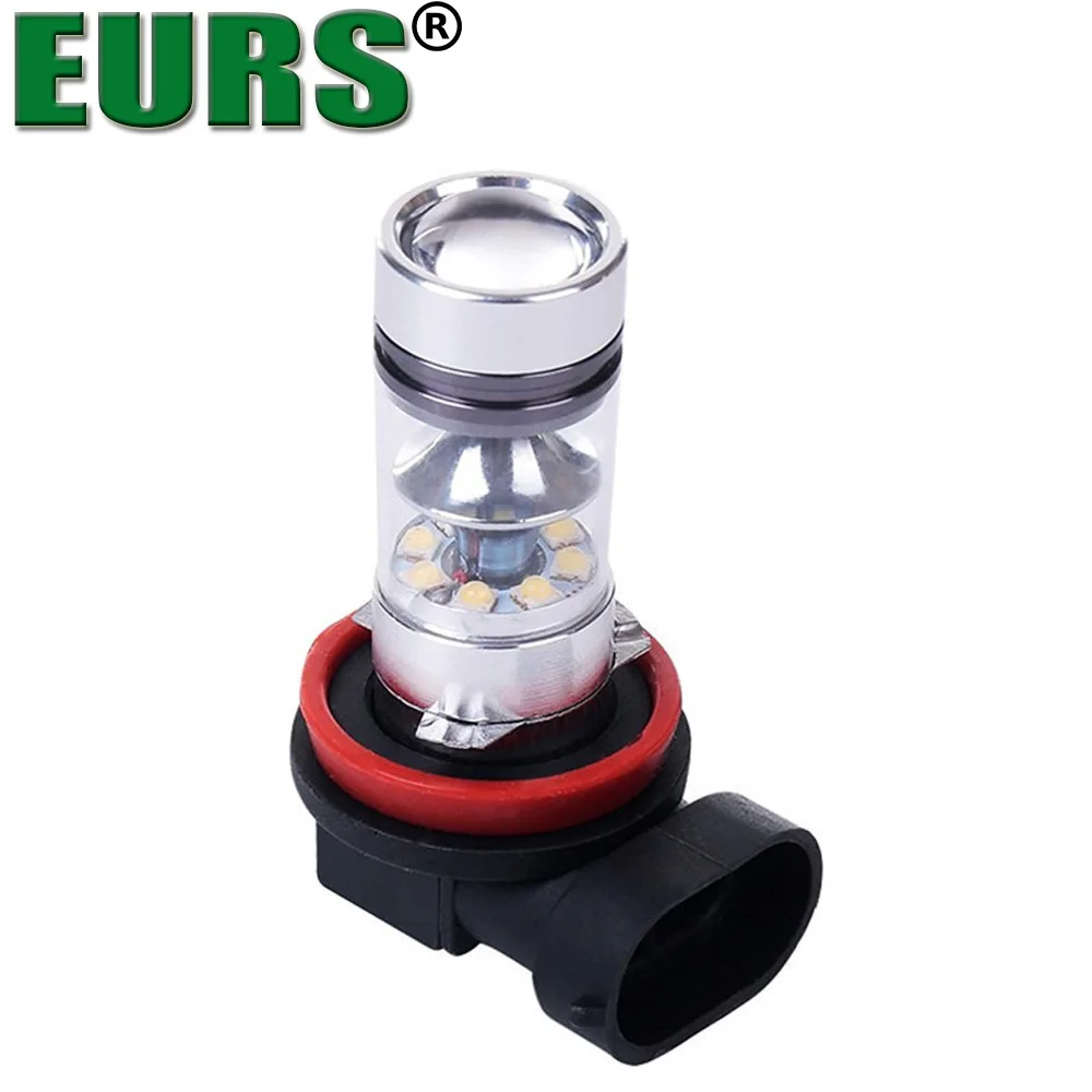 EURS(TM) Светодиодный фонарь H1 H4 H7 H11 9005 9006 Белый светодиодный противотуманный