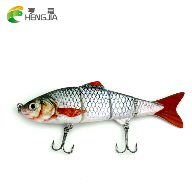  HENGJIA 1PC 16.8g 4 Jointed Sections Fishing Lure minnow Fishing wobble Lifelike swim bait isca Art