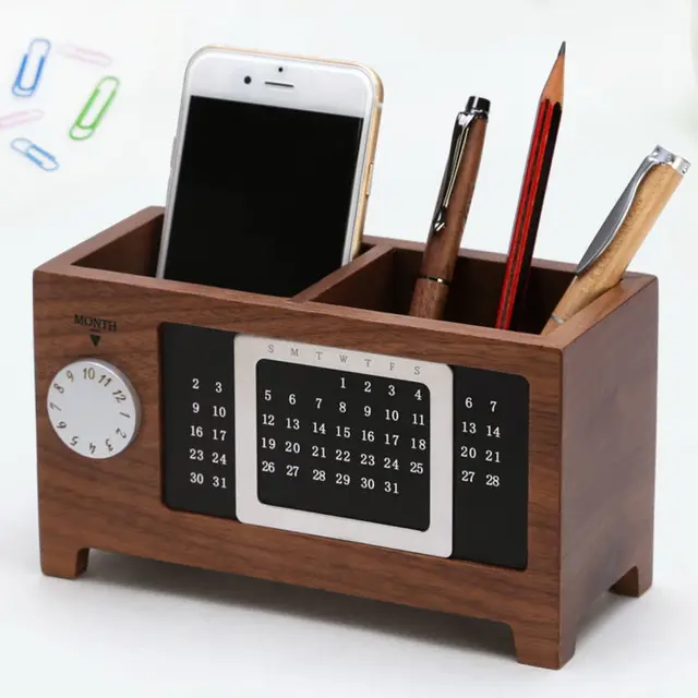 Wooden Pen Creative Fashion Office Supplies Stationery Desk Box Wooden Pen Creative Fashion Office Supplies Stationery Desk Box Wood Cute Ornaments Accessories Holder
