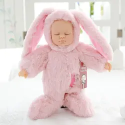 Nooer милый реборн имитация сна Детская кукла реалистичный живой Кролик Силиконовый детский спящий Плюшевая Кукла Детская игрушка день