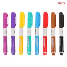 8 цветов, стираемый маркер для белой доски, не токсичный маркер, ручка, знак, хорошее перо, набор офисных школьных принадлежностей