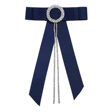 Europeans And Americans Exaggerated Bows With Drill Fringed Collar Popular Brooch Accessories For Cross-border