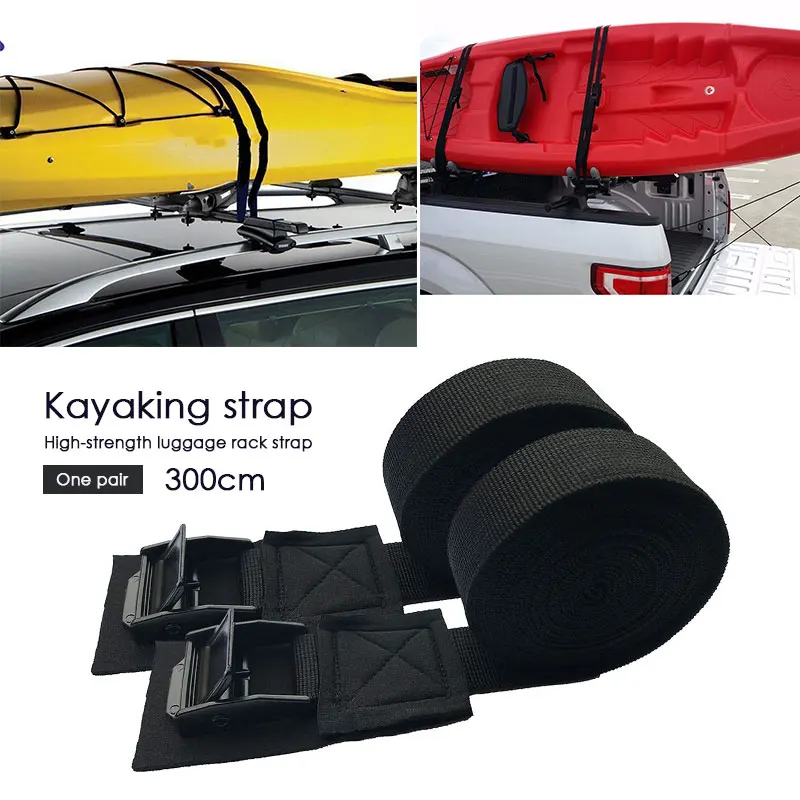 2pcs Rowing Boat Strap Black Nylon Belt Sports Cool Paddle Board Water Supplies Accessories Swim SUP Paddleboard