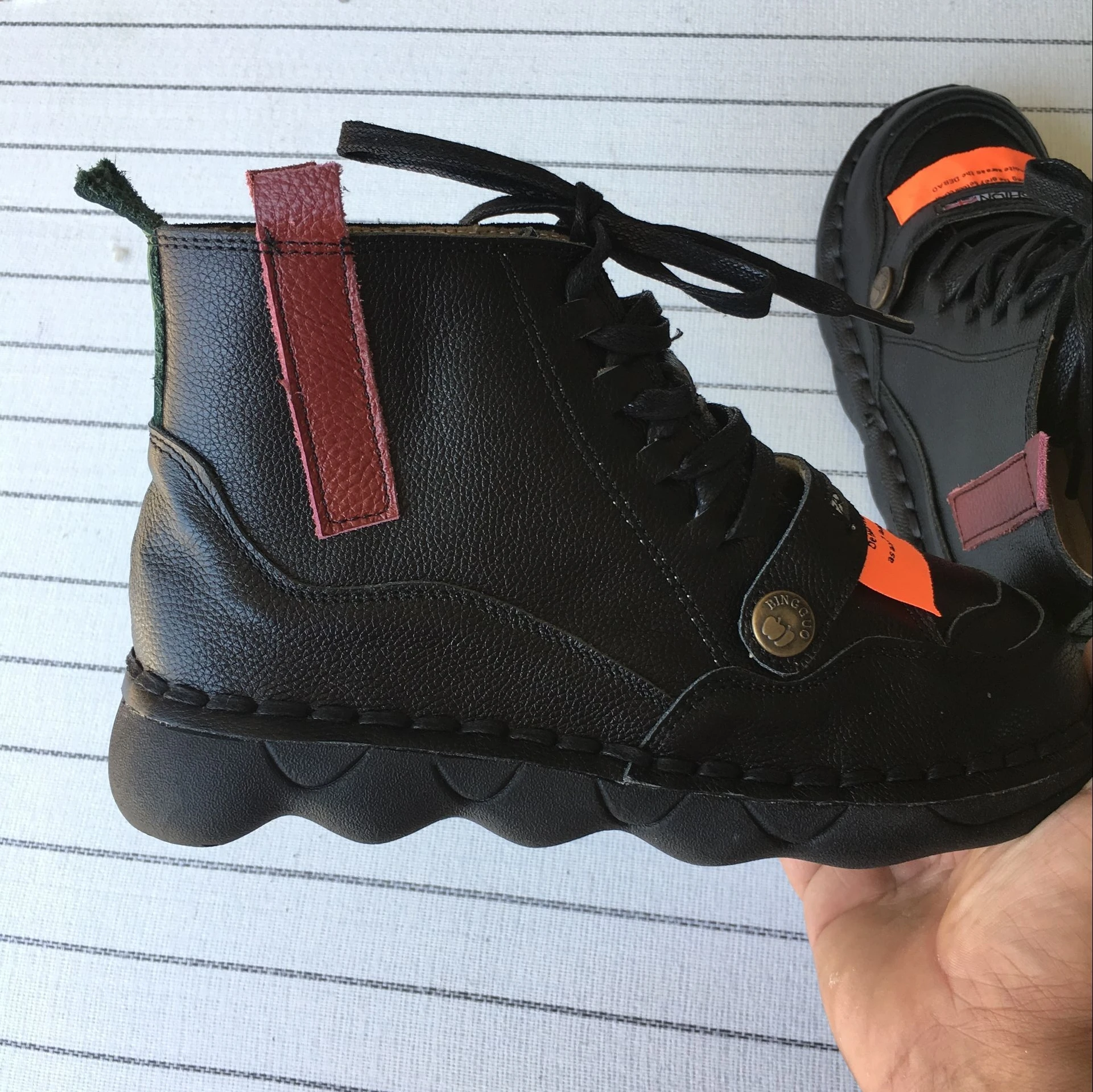 HUIFENGAZURRCS-Original Handmade Shoes and Ankle Boots,Literary and Artistic Retro Shoes,Sewing Soft-soled Genuine Leather boots