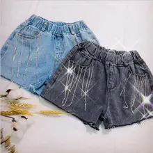 Новинка года,, джинсовые шорты для девочек, летние модные шорты для девочек 3-8 лет, B794