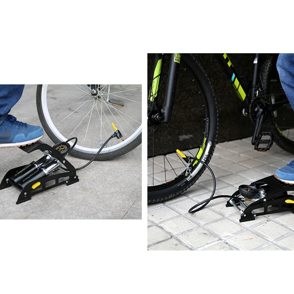 SAHOO алюминиевый сплав велосипед MTB мотоцикл автомобиль велосипед ножной воздушный насос портативный высокое давление сталь без скольжения велосипед надувной воздушный насос