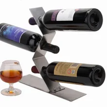 Держатель для красного вина из нержавеющей стали три бутылки