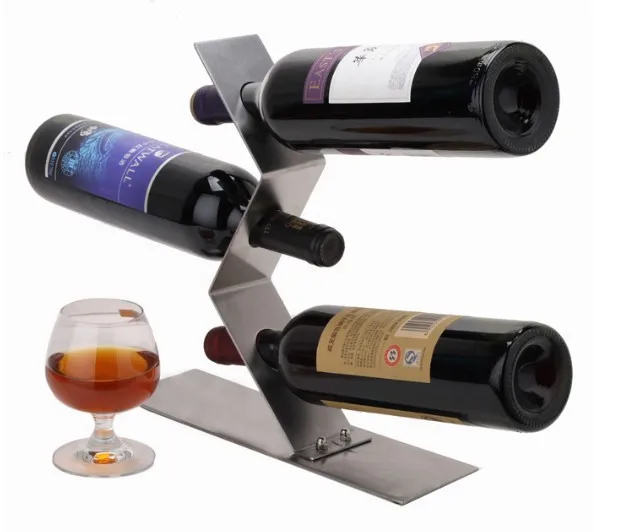 Stainless Steel Red Wine Holder Three Bottlesin Wine Racks from Home & Garden on