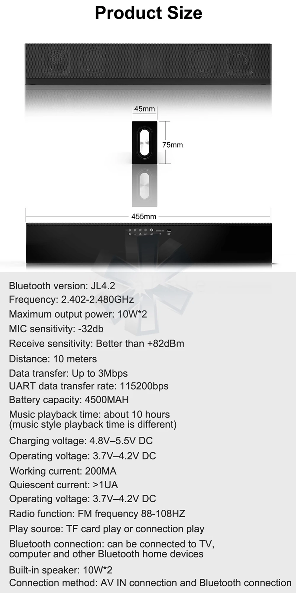 S688 20 Вт беспроводной Bluetooth динамик портативный супер бас домашний кинотеатр Саундбар ТВ динамик сабвуфер Bluetooth колонка
