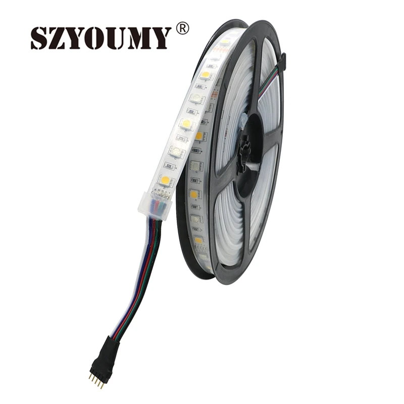 SZYOUMY Водонепроницаемая RGBW RGBWW 5 м SMD 5050 Светодиодная лента 60 светодиодный s/M 12 V RGB + белый/теплый белый 300 Светодиодная лента