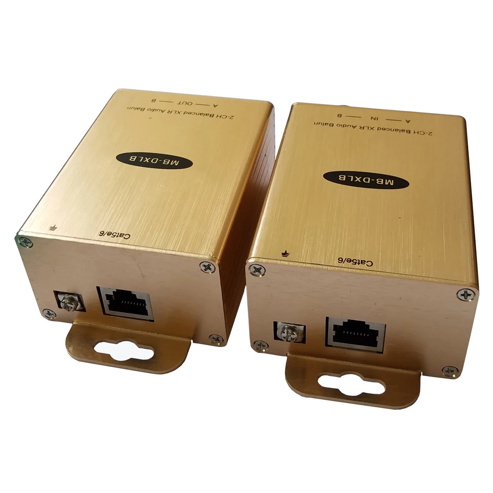 

Professional XLR Audio Extender Over Cat5/6 Professional Audio to RJ45 with 2KV Surge protection And No noise