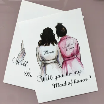 

Free Shipping 4pcs lot Unique Paper Wedding Bride be to Bachelorette party Bridesmaid invitation