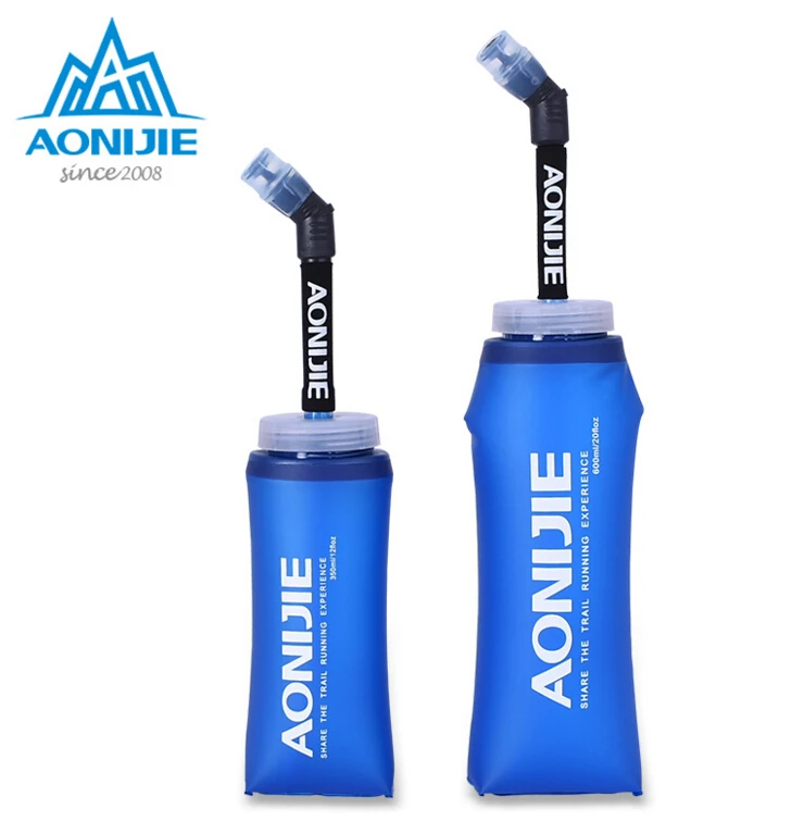 

AONIJIE Running a Sport Bicycle Soft Water For Bottle Folding TPU Soft Flask Water With Long Straw Bladders Bag