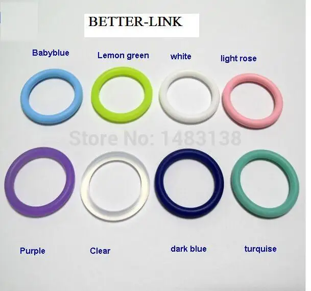 

50pcs Silicone Mam Adapter O Ring / Pacifier Dummy Ring 21mm* 4 Color Choice* Food Grade Silicone