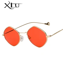 XIU панк стиль Мужские Квадратные Солнцезащитные очки женские металлические рамки брендовые дизайнерские солнцезащитные очки модные очки наивысшего качества UV400