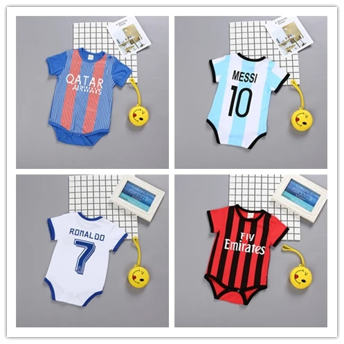 

Newborn Baby Summer Rompers Sports Football Baby boy Girls Short Sleeve Clothes One Piece Overalls Infant baby jumpsuist bodykit