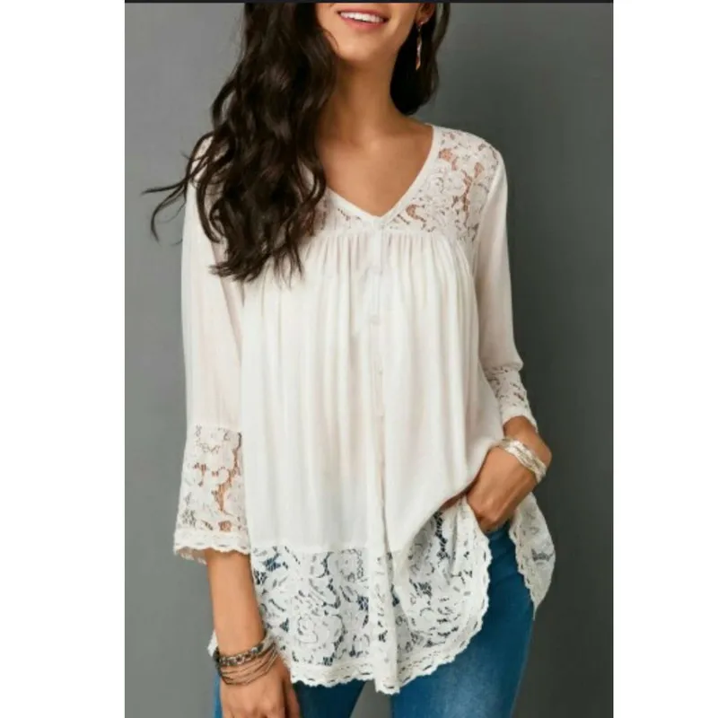 

ZOGAA Summer Women Fashion Blouse Ladies V-neck Lace Up Chiffon Sweet Blouses Female Solid Color Blouse 2019 Hot Sale