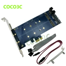 2 Ports NGFF SSD to 2 ports SATA III adapter Dual M.2 wireless wifi bluetooth adapter to USB card
