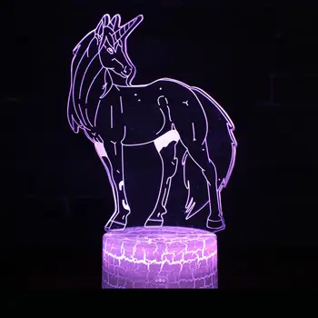 

Colorful Remote Touch switch White base Lovely 7 color change 3D Lamp Christmas decorations gift for baby room lights wholesale