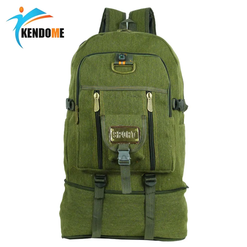 50L large Capacity Outdoor Sports Backpack Top Quality Canvas Travel
