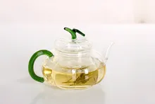 1 STÜCK 2016 Neueste hitzebeständigem glas teekanne set grüne teeblätter kürbis form teappot dicken glas kaffeekanne 800 ml J1001