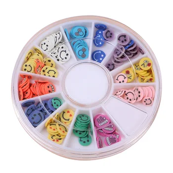 

LF 1Pcs Mixed Clay Smiling Face 5mm Decoration Crafts Flatback Cabochon Scrapbooking Embellishments Kawaii Diy Accessories