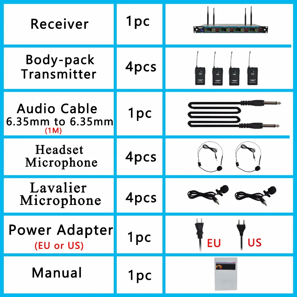 LO-V04H4 32  Wireless Microphones