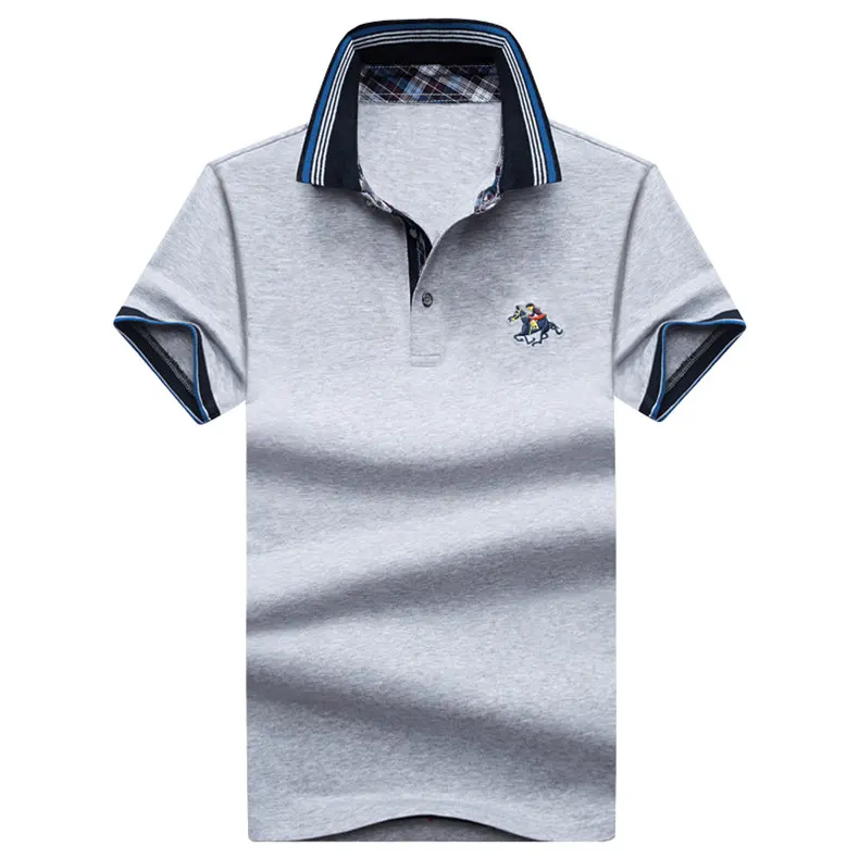 9Color Horse Polo men quality cotton summer brand short golf riding man polos male clothing 4XL large size Muls 2017 new arrival-09