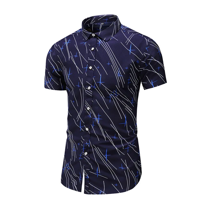 2019 الصيف جديد بارد تنفس قصيرة الأكمام قمصان صيفية الرجال عارضة القطن زر أسفل قمصان بيضاء زائد حجم 4XL 5XL 6XL 7XL