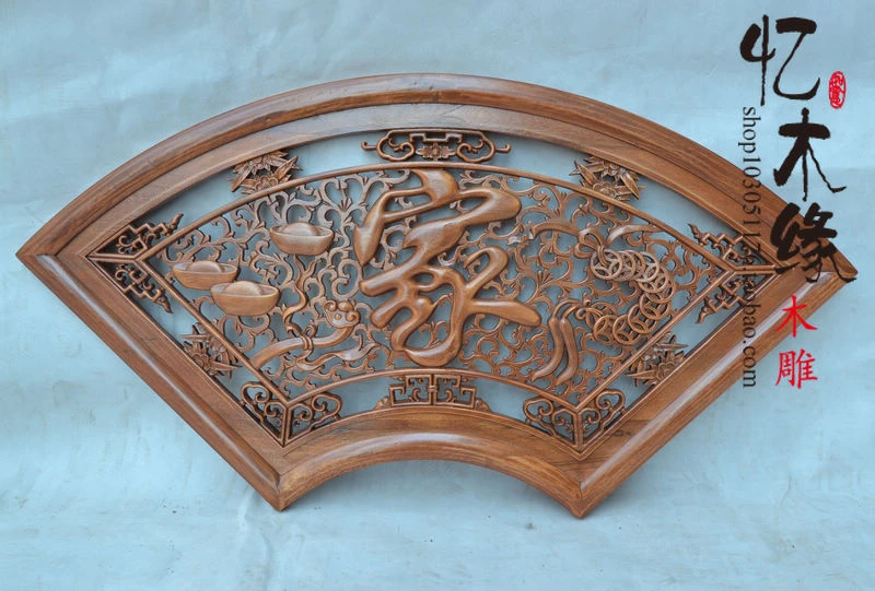 東洋木彫りペンダント樟脳木材ホームワードホーム家具リビングルームで壁画テレビの背景全国無料派 Room Aliexpress