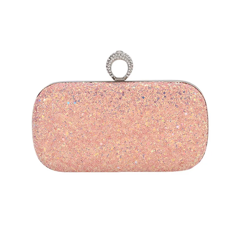 

2019 Luxury Crystal Sequins Clutch Evening Bags Knucklebox for Momen