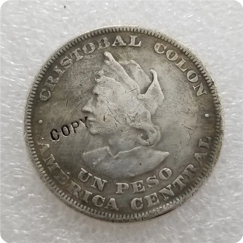 1896 EL SALVADOR 1 песо (Колон) копия памятных монет-Реплика монет медали коллекционные