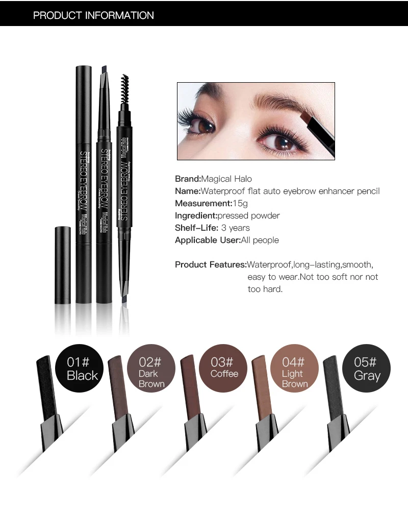 Magical Halo Eyebrow Enhancer водонепроницаемый для роста бровей Макияж карандаш для бровей