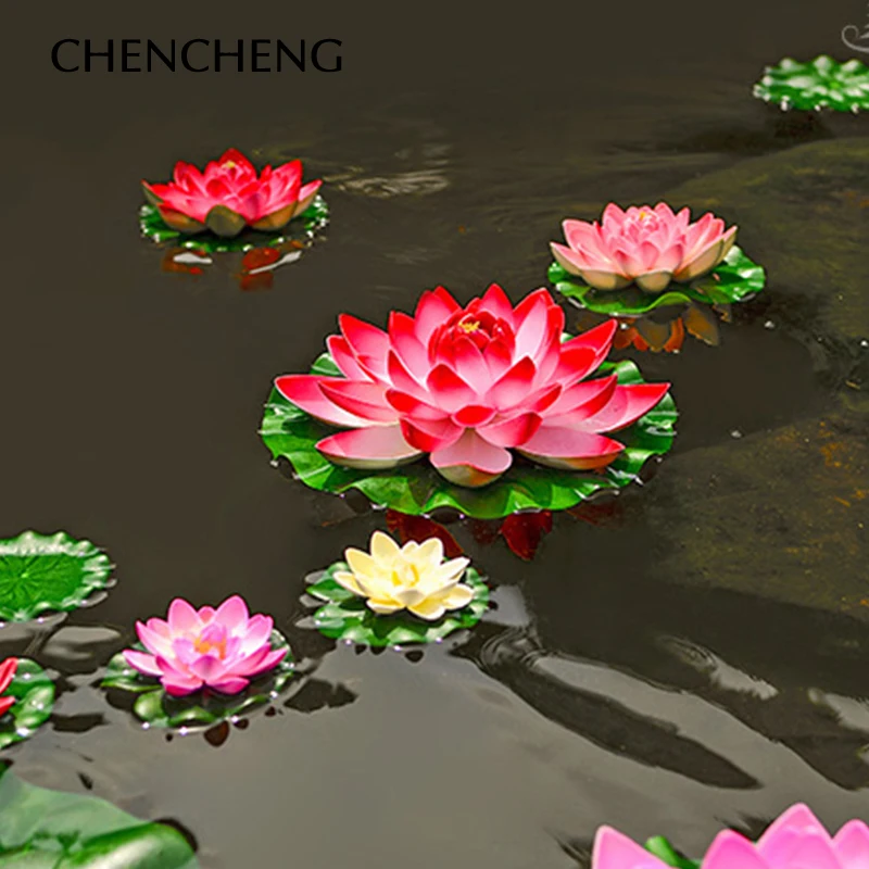 CHENCHENG 1 шт. искусственная лилия лотоса плавающий цветок аквариум растительное