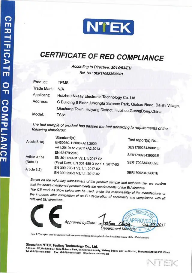 test report CE