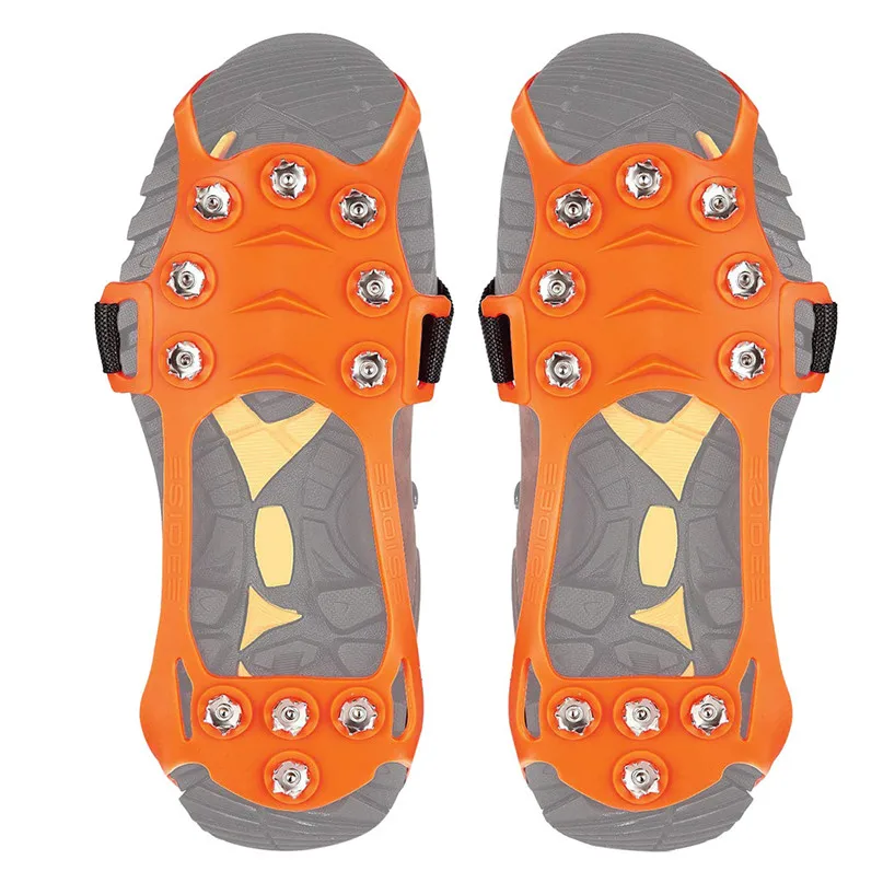 Climbing Silicone Shoe Cover Non-slip Snow Cleats Shoes Boots Cover Step Ice Spikes Grips Crampons For Hiking #2D11 (11)