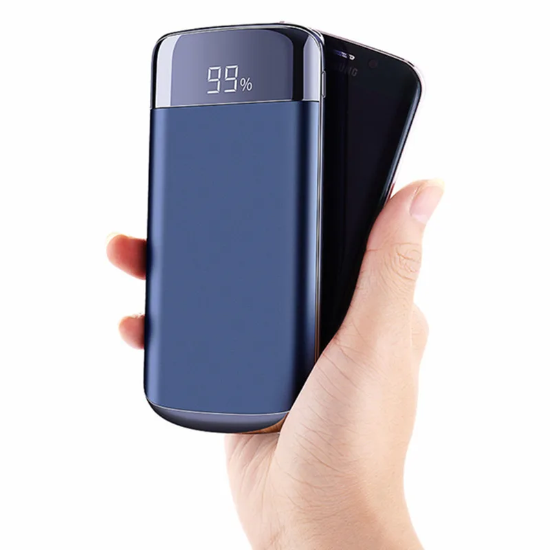 Billige Wirklich 30000mah Power Bank Externe Batterie PoverBank 2 USB LCD Power Tragbare handy Ladegerät für Xiao mi mi iphone X