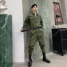 M-2XL, весна, мужской свободный комбинезон с индивидуальным принтом, Мужские Молодежные рабочие сиамские штаны, парикмахерские комбинезоны