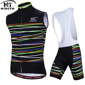 

KIDITOKT Pro Cycling Jersey Sleeveless Bike Clothes Breathable Sport Maillot Ropa Ciclismo Bicicleta MTB Road Bicycle Vests Wear