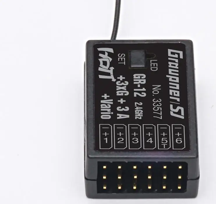 

Graupner GR-12+3xG+3A+VARIO Receiver 3-Axis Gyro Gyroscope Stability 6CH Receiver