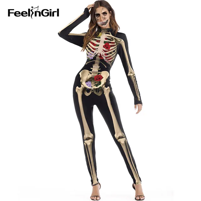 Buy FeelinGirl Scary Costumes Women Skeleton Costume
