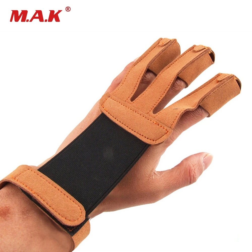 New 7 Color 3 Finger Guard Archery Protect Glove Adjustable Length Bow and Arrow Accessory for Practice Hunting Shooting | Спорт и